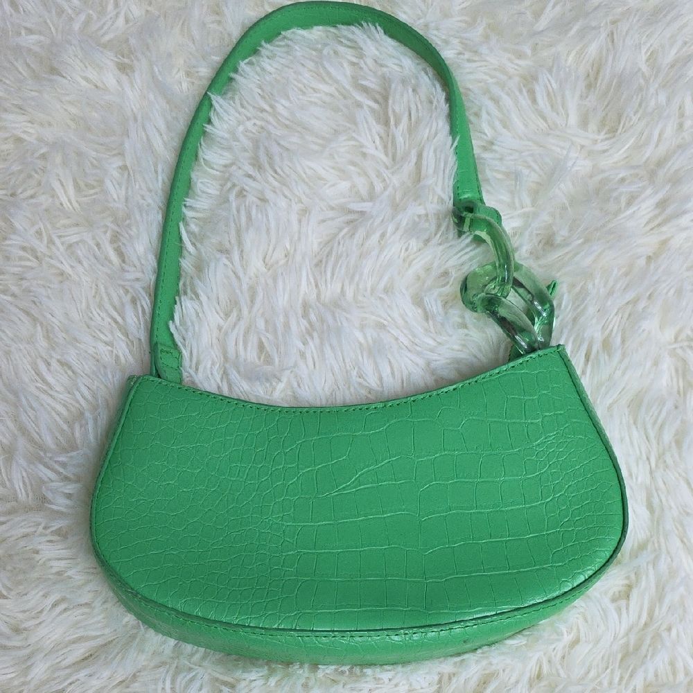 Y2K Crocodile-Embossed Shoulder Bag